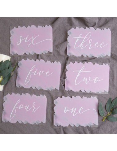 Numéro ou nom de table mariage en...