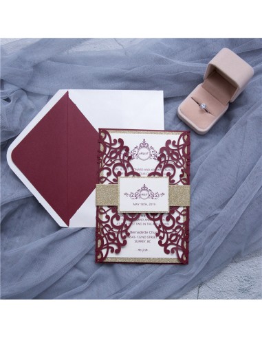 Faire-part mariage Pochette délicate... Faire-part mariage Pochette délicate...