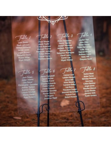 Plan de table Mariage plexiglass Baroque Plan de table Mariage plexiglass Baroque
