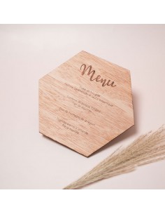 Menu Moderne Gravé sur Bois 2