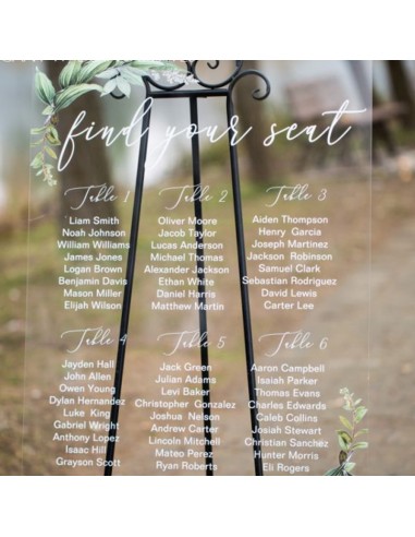 Plan de table Mariage Plexiglass...