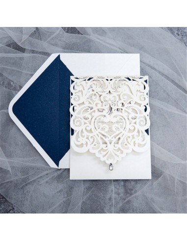 Faire-part Mariage Baroque à perle -... Faire-part Mariage Baroque à perle -...
