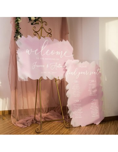 Plan de table Mariage plexiglass Fond...