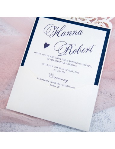 Faire-part Mariage Baroque à perle -... Faire-part Mariage Baroque à perle -...