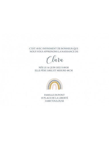 Faire-part Naissance Arc en ciel -... Faire-part Naissance Arc en ciel -...