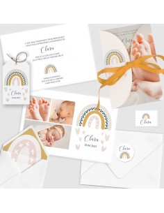 Faire-part Naissance Arc en... 2