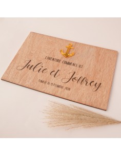 Affichette Mariage Bois -...