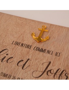 Affichette Mariage Bois -... 2