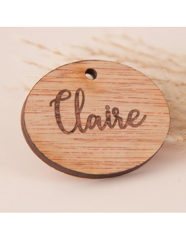 Marque place avec gravure sur bois ou...