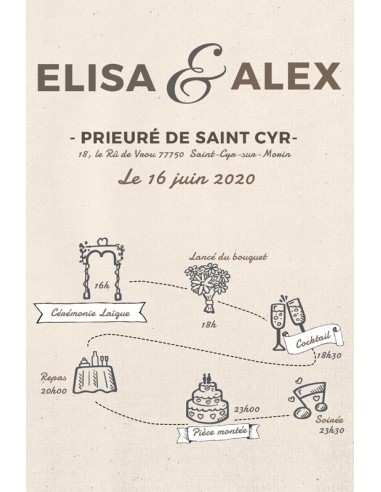 Faire-part numérique programme - Elisa