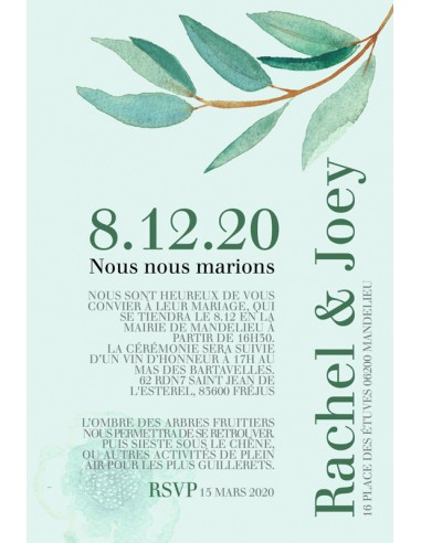 Faire-part numérique Lauriers...