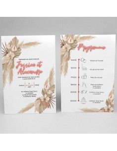 Faire-part Mariage Pampa -...