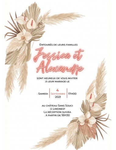 Faire-part Mariage Pampa - Collection... Faire-part Mariage Pampa - Collection...