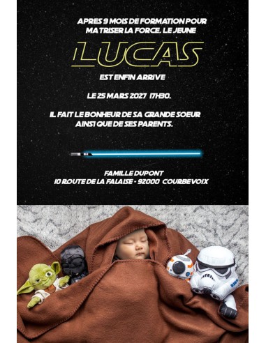 Faire-Part Naissance Magnet Star Wars...