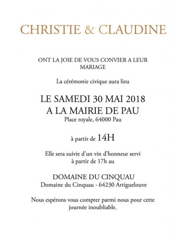 Faire-part numérique moderne - Claudine