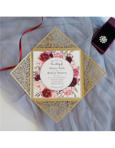 Faire-part mariage Baroque Elégant-...