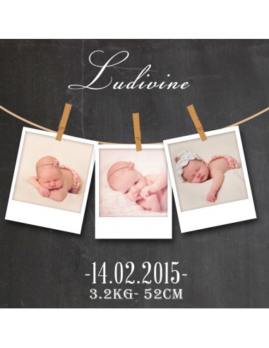 Faire-part Naissance pop up polaroid...