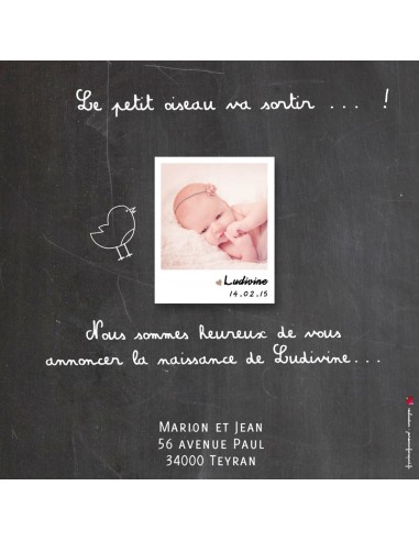 Faire-part Naissance pop up polaroid...