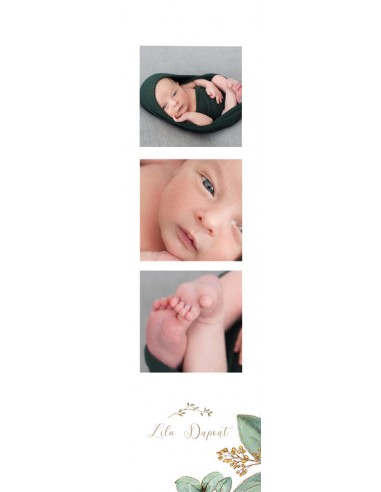 Faire-part Naissance Floral -...