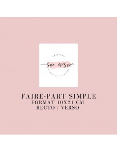 Faire-part Format 10 x 21...