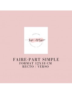 Faire-part Format 12 x 18...