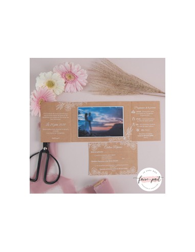 Faire-part double sur design sur... Faire-part double sur design sur...