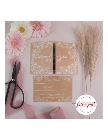 Faire-part double sur design sur... Faire-part double sur design sur...