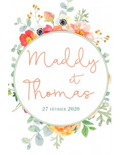 Faire-part numérique Floral...