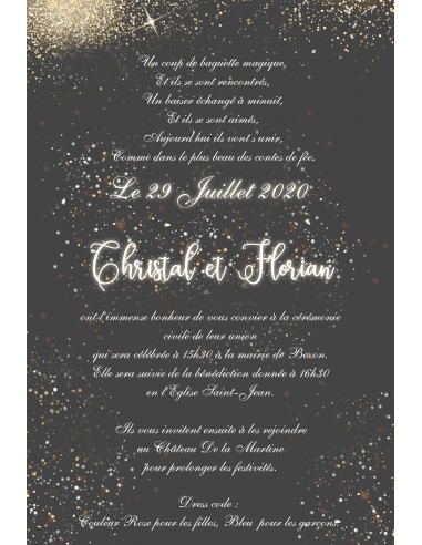 Faire-part numérique nuit étoilée -...