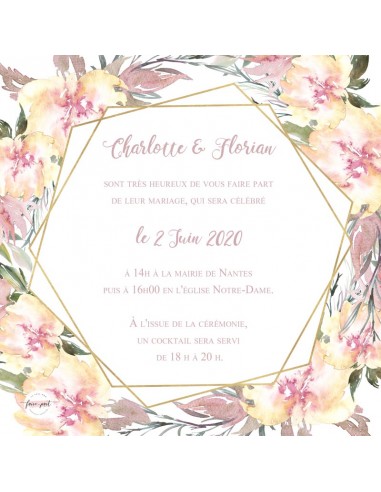 Faire-part numérique floral...