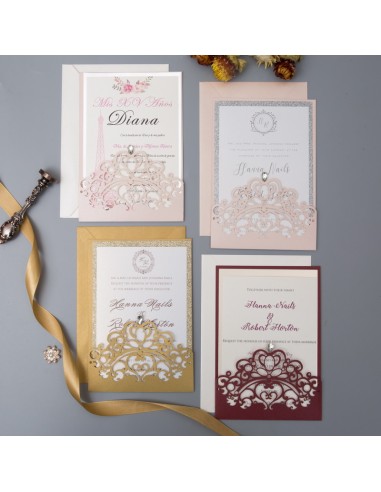 Pack Faire-part mariage Couronne de... Pack Faire-part mariage Couronne de...