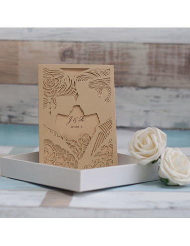 Pochette faire-part mariage couple -... Pochette faire-part mariage couple -...