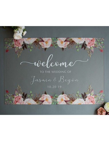 Tableau de bienvenue en plexiglass...