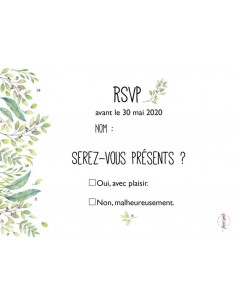 Carton Réponse RSVP verdure... 2