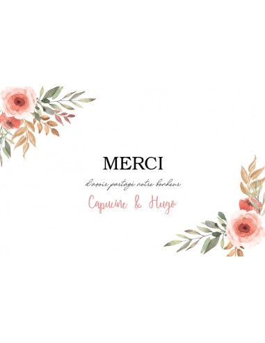 Remerciements fleurs des champs-... Remerciements fleurs des champs-...
