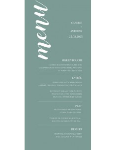 Menu Mariage Minimaliste -... 2