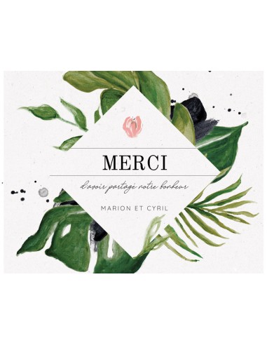 Remerciements Jungle - Collection Marion Remerciements Jungle - Collection Marion