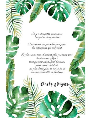 Remerciements tropical - Collection... Remerciements tropical - Collection...