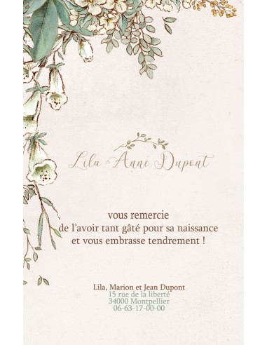 Remerciements Naissance Illustration...