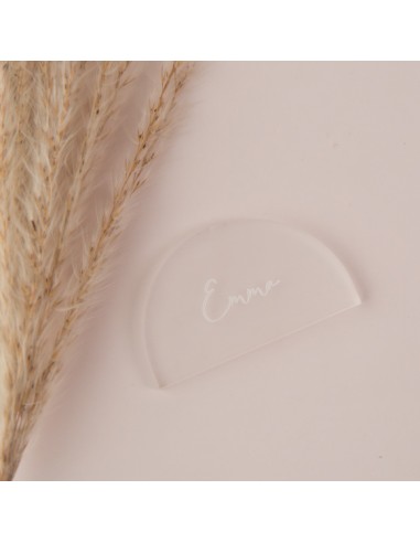 Marque place demi cercle avec gravure...