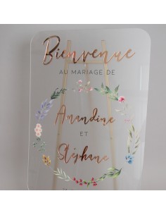 Tableau de bienvenue Mariage en plexiglas effet peinture  Tableaux de  bienvenu, Déco mariage marocain, Faire part mariage