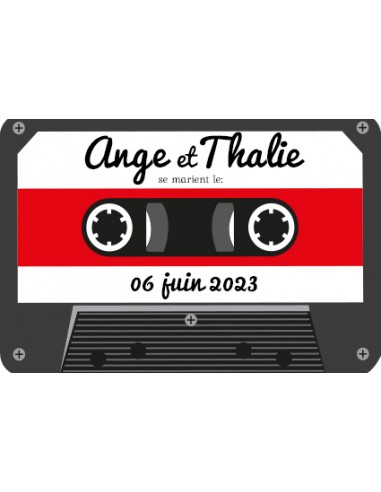 Save the date Mariage cassette -...