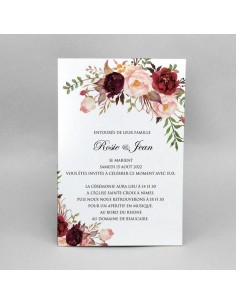 Faire-part Mariage Roses...