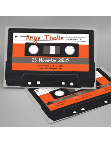 Faire-part Mariage Rétro Cassette... Faire-part Mariage Rétro Cassette...