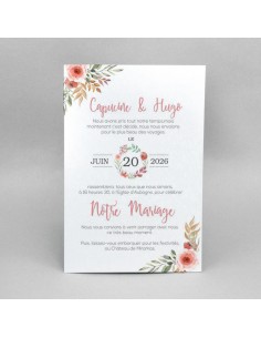 Faire-part Mariage Fleurs...