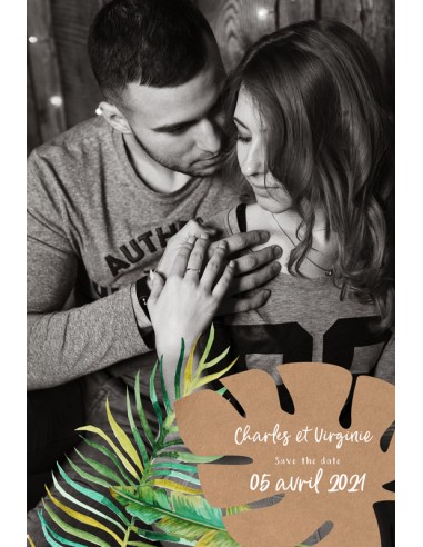 Save the date Mariage tropical -...