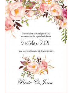 Save the date Mariage roses... 2