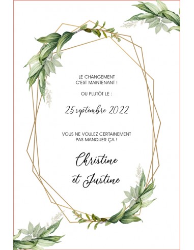 Save the date Mariage végétal -...