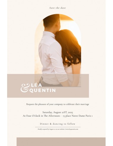 Save the date Mariage Arche...