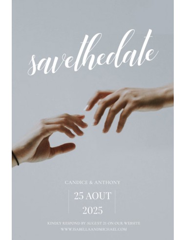 Save the date Mariage minimaliste...